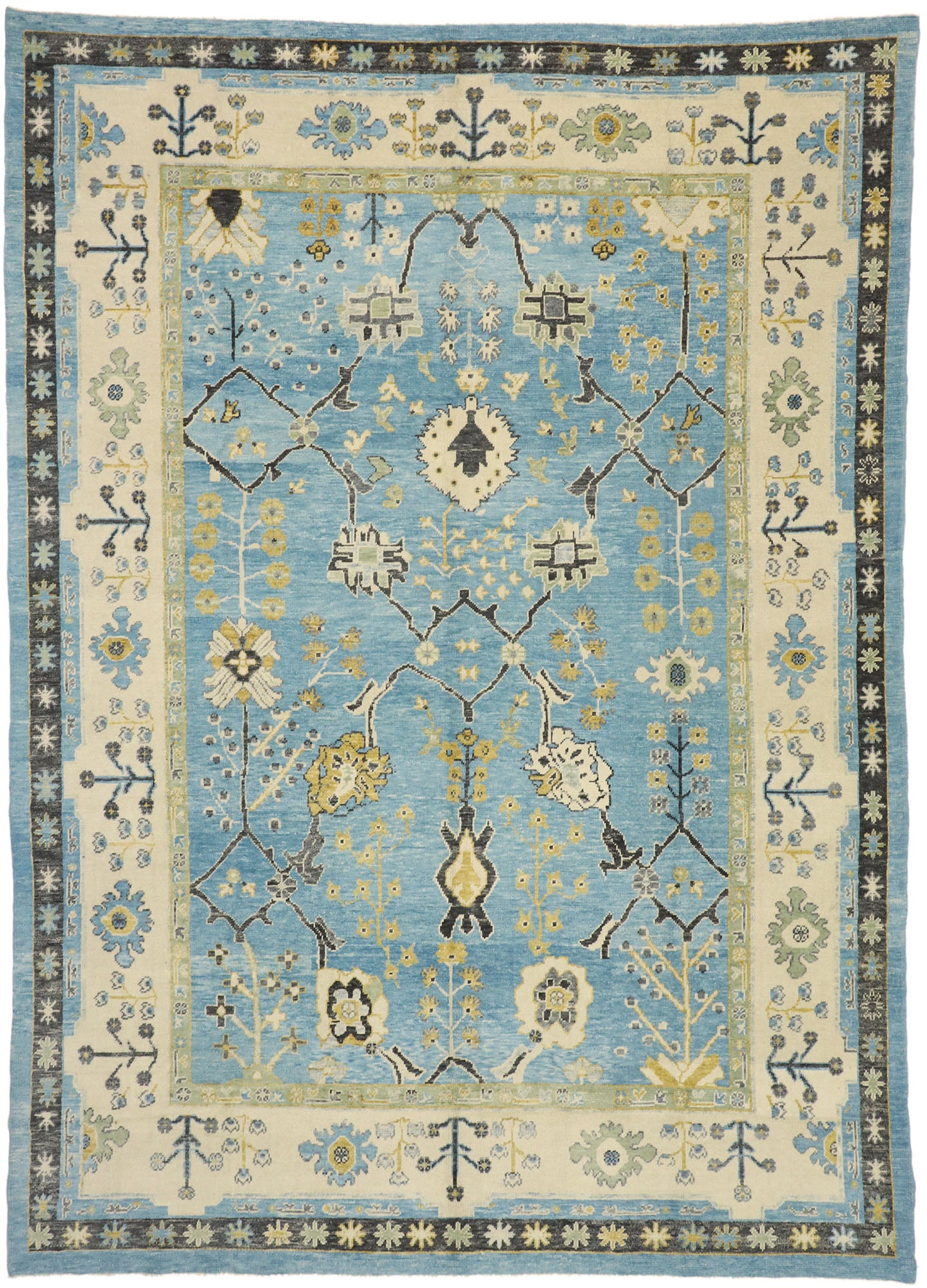 10 x 14 Colorful Turkish Oushak Rug 52785