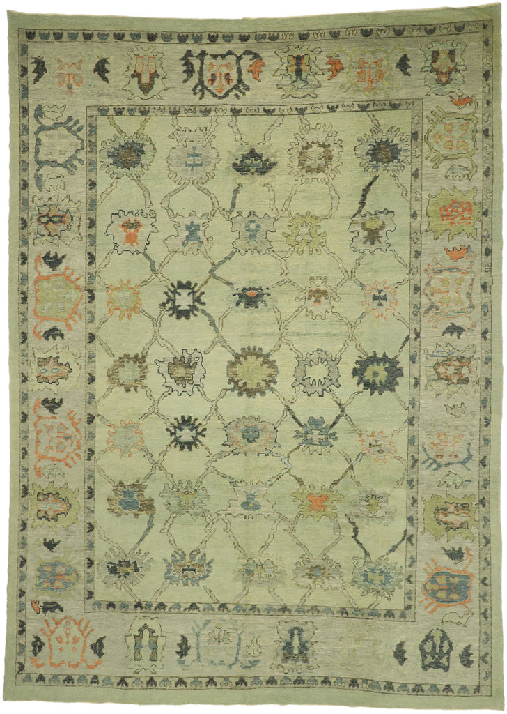 10 x 14 Modern Turkish Oushak Rug 52801