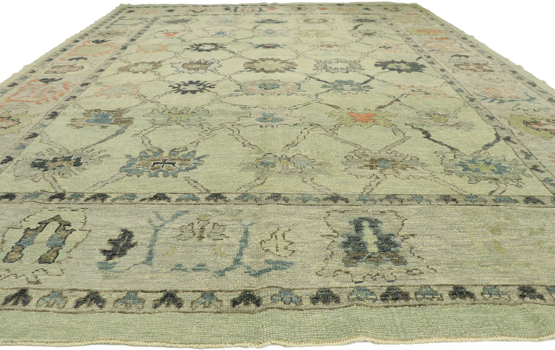 10 x 14 Modern Turkish Oushak Rug 52801