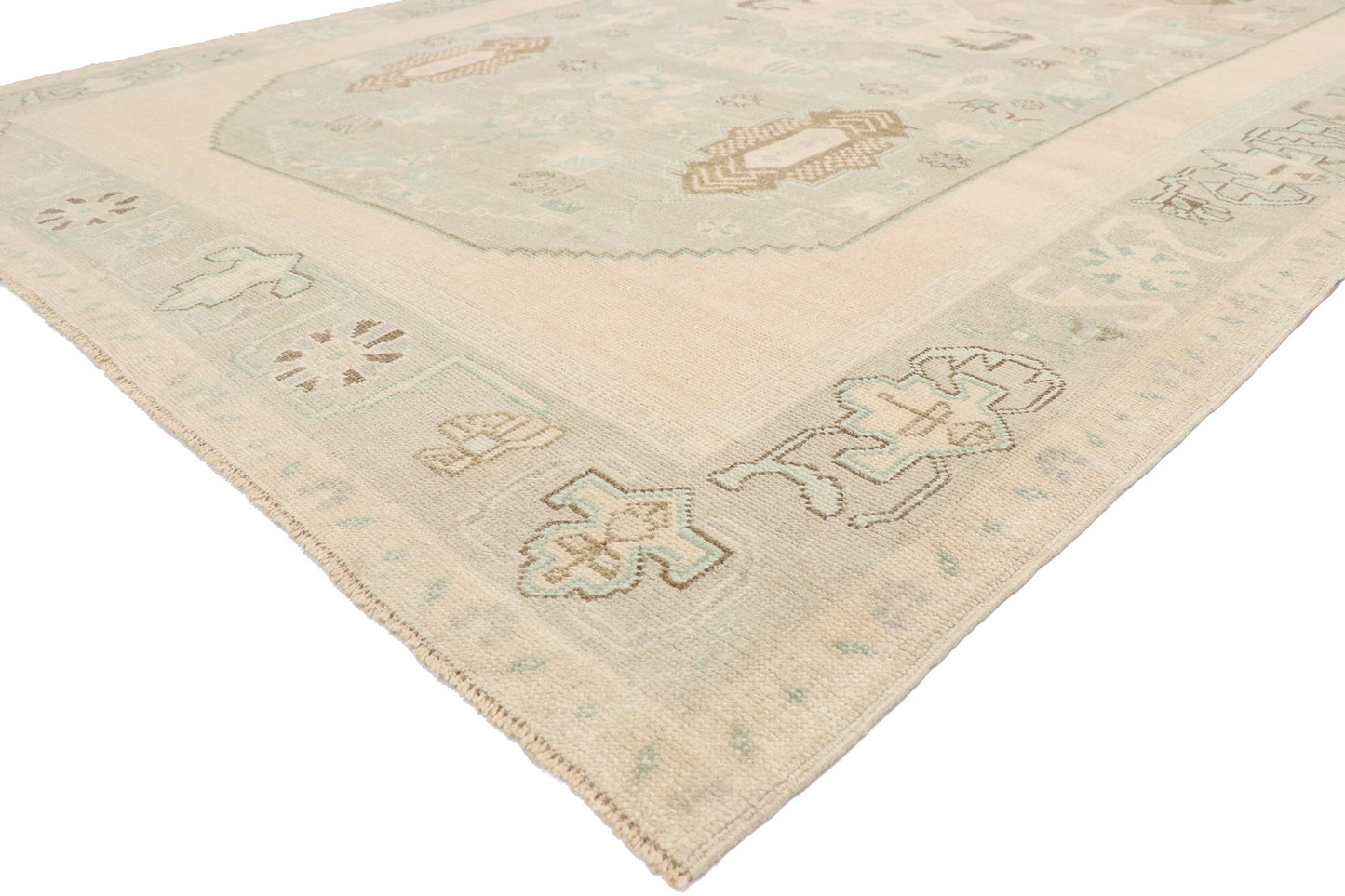 6 x 10 Vintage Turkish Oushak Rug 52808