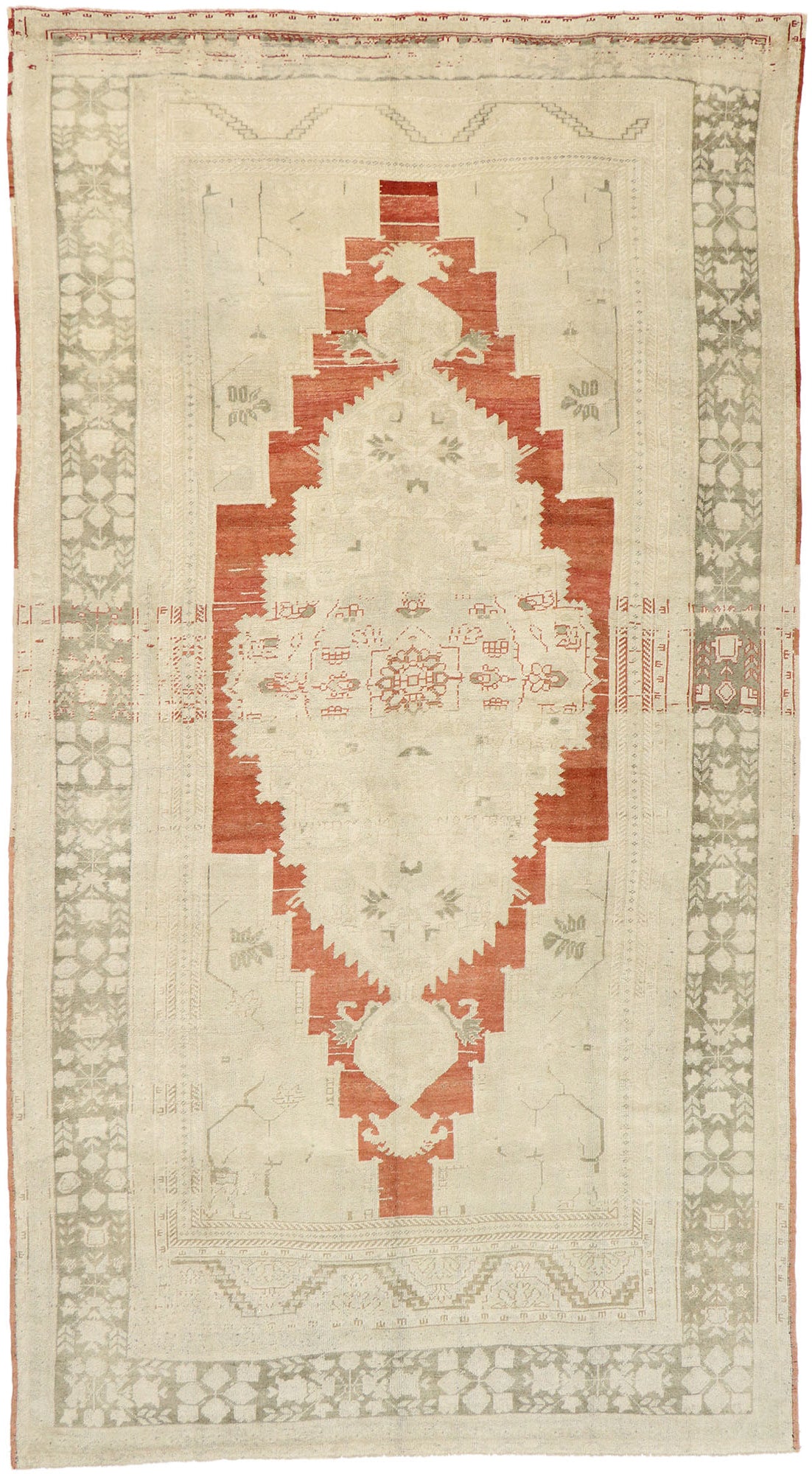 7 x 13 Vintage Turkish Oushak Rug 52832