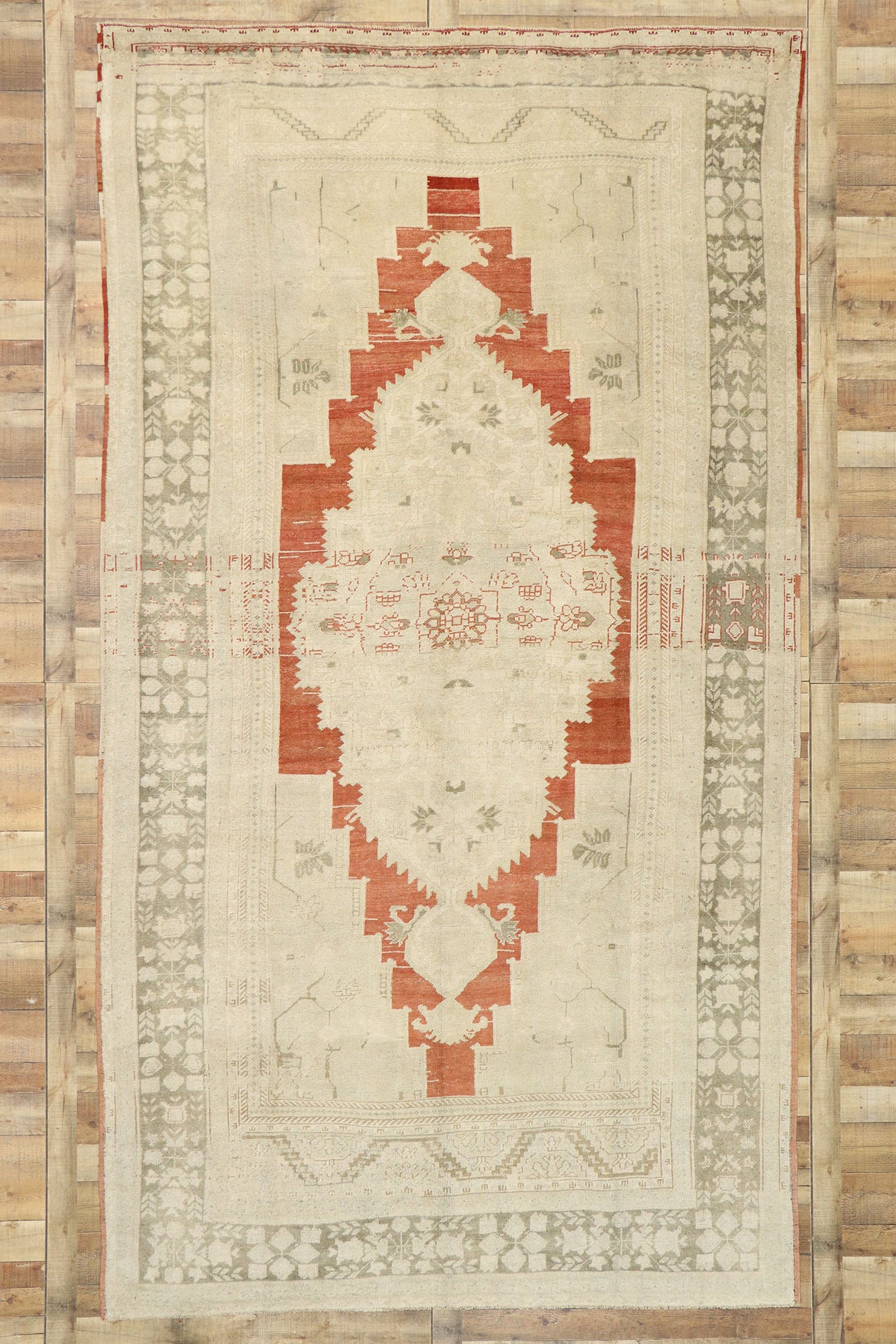 7 x 13 Vintage Turkish Oushak Rug 52832