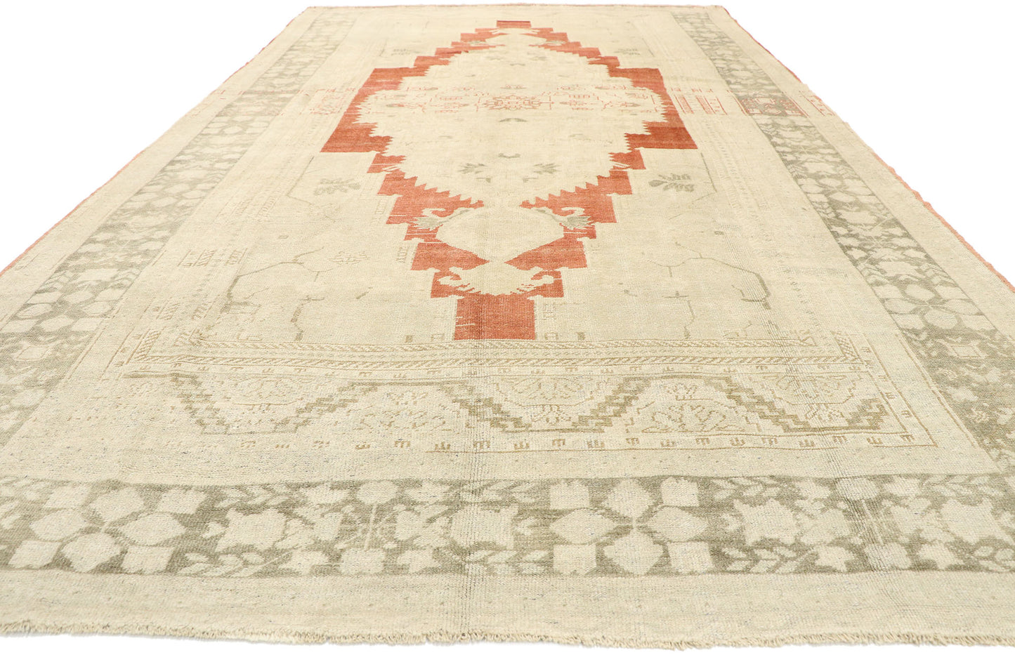 7 x 13 Vintage Turkish Oushak Rug 52832