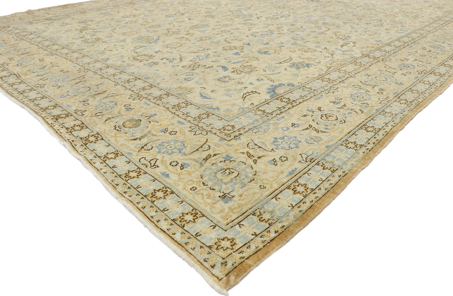 9 x 13 Antique Persian Kashan Rug 52843