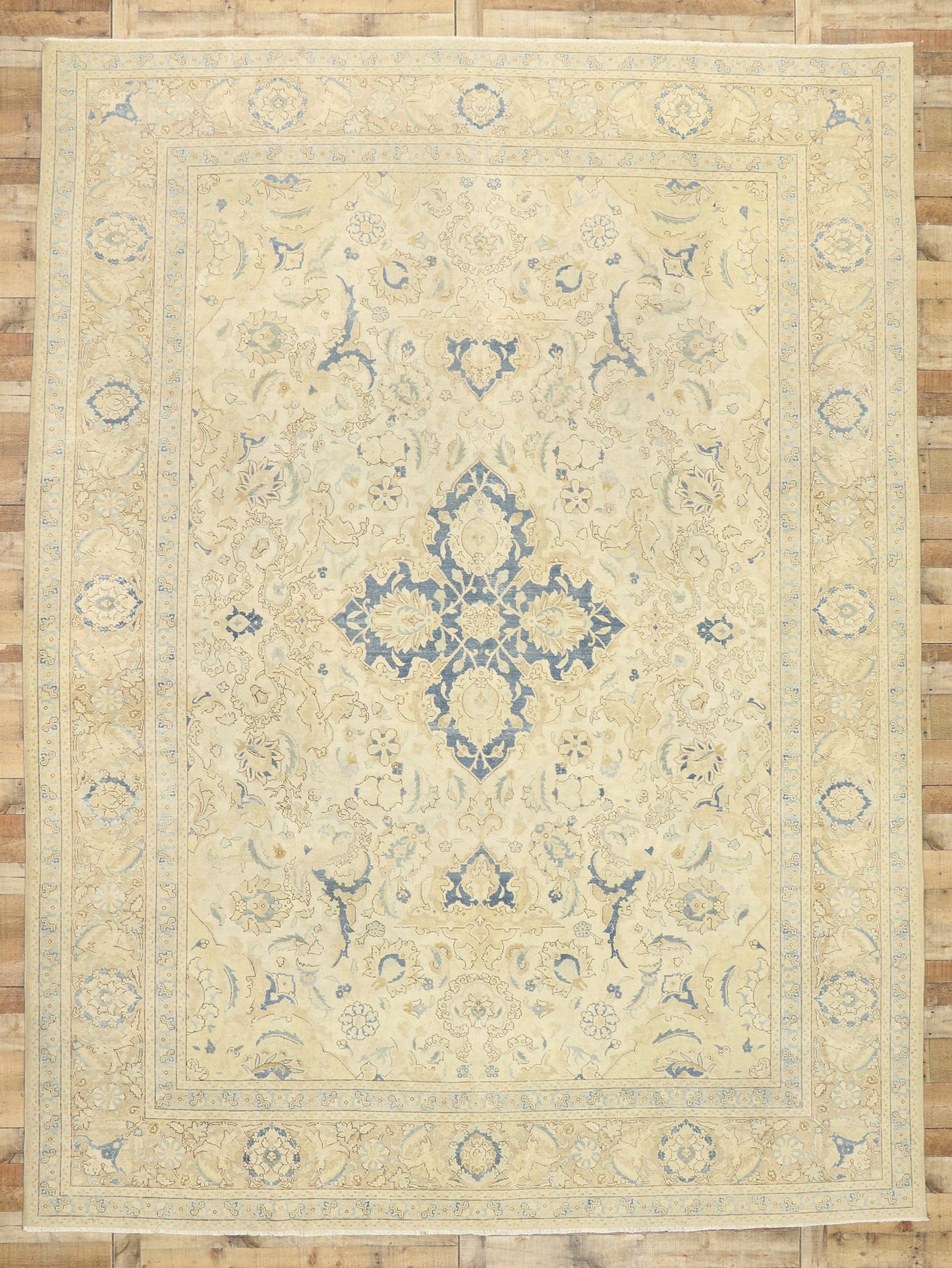 10 x 14 Antique Persian Tabriz Rug 52855