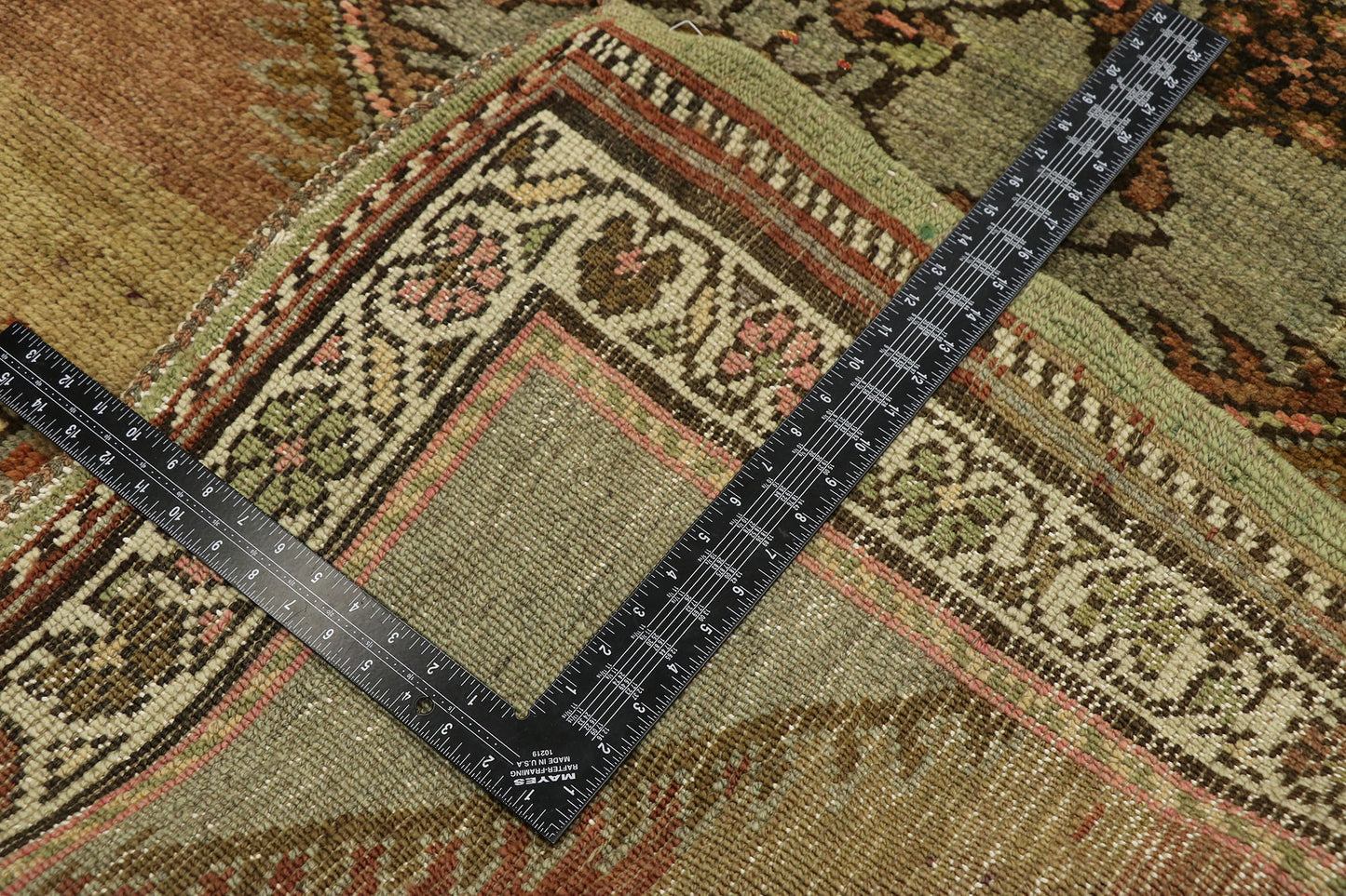 5 x 17 Antique Turkish Oushak Rug 52856