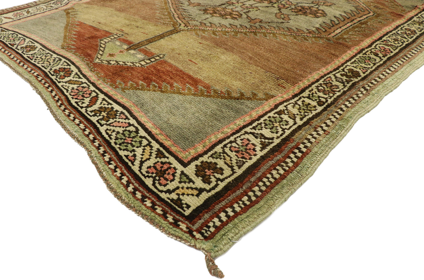 5 x 17 Antique Turkish Oushak Rug 52856