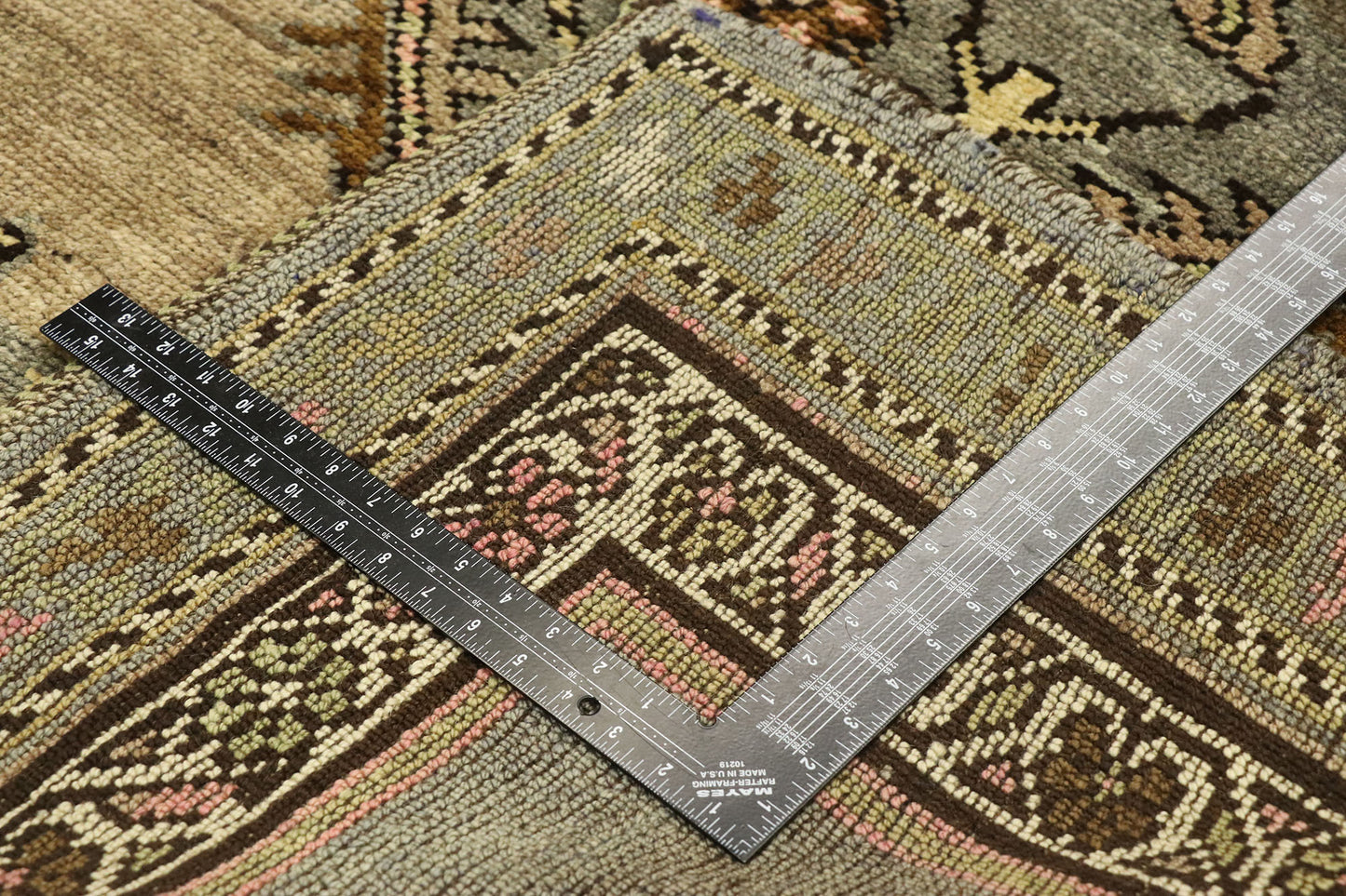 5 x 18 Antique Turkish Oushak Rug 52857