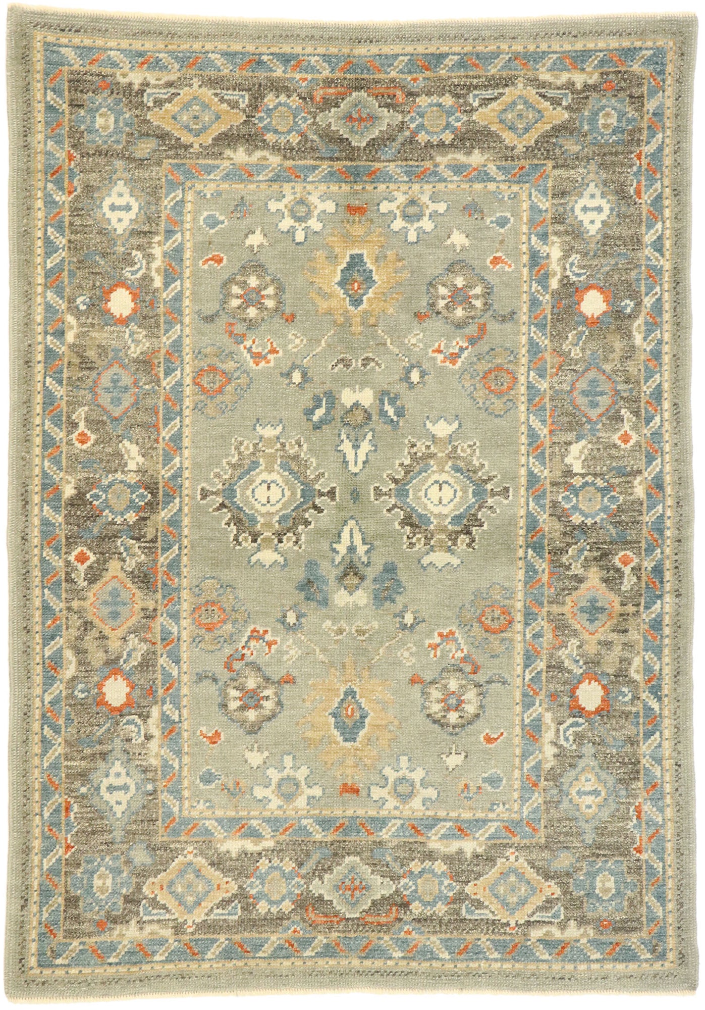 4 x 6 Modern Turkish Oushak Rug 52886