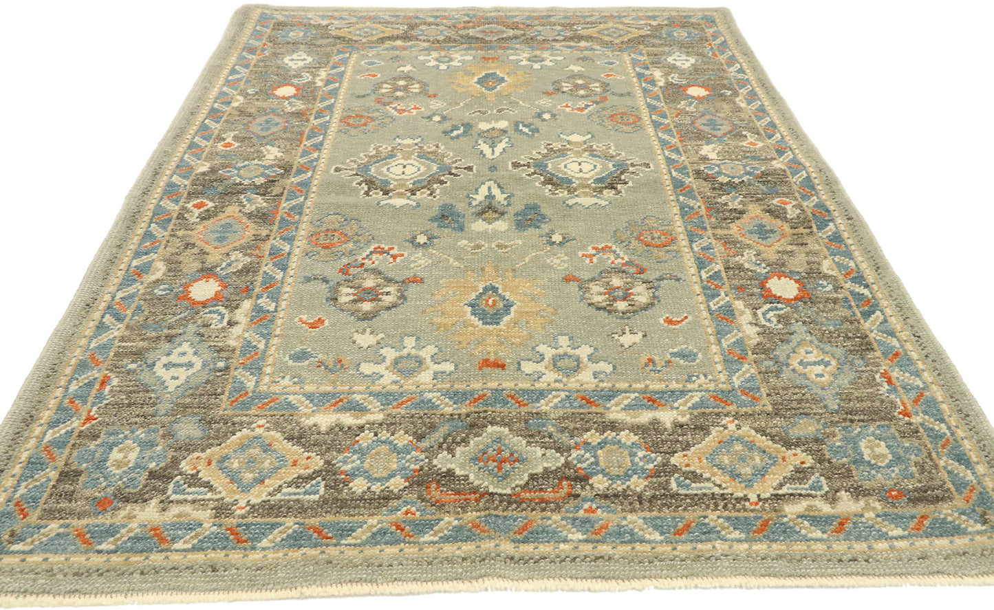 4 x 6 Modern Turkish Oushak Rug 52886