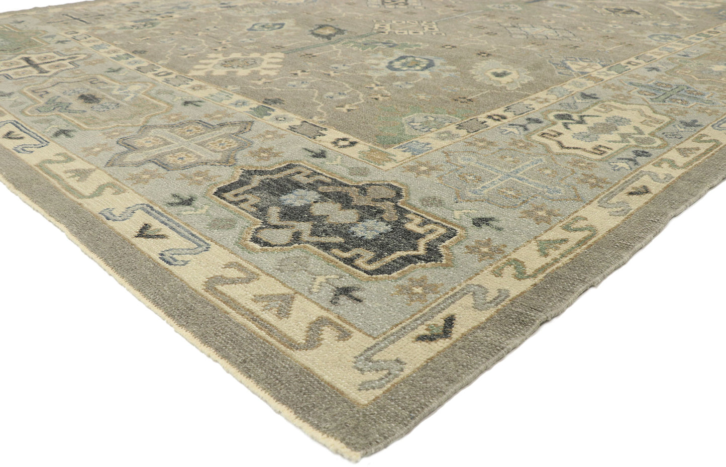 9 x 13 Modern Turkish Oushak Rug 52922