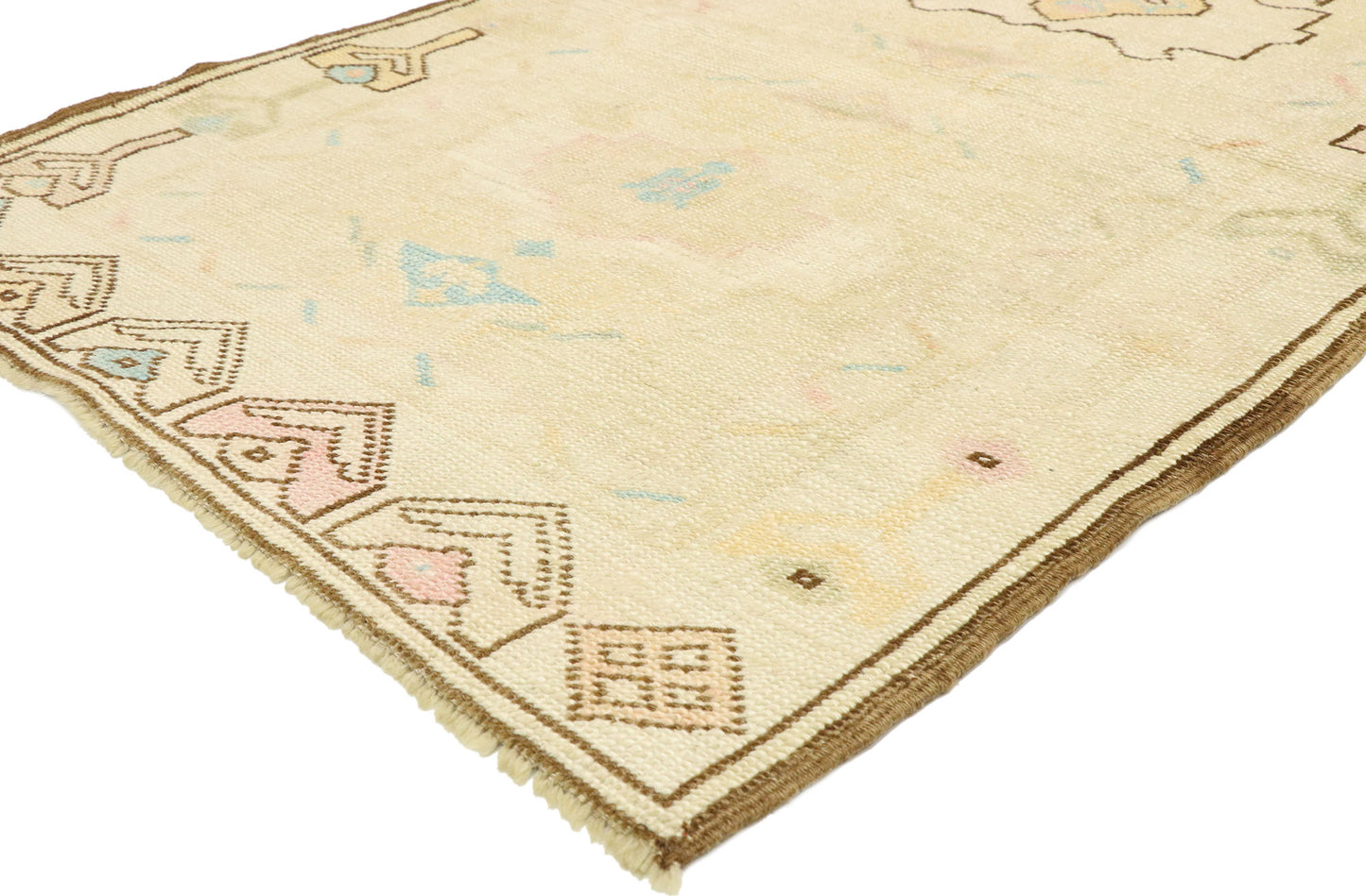 3 x 5 Vintage Turkish Oushak Rug 52938