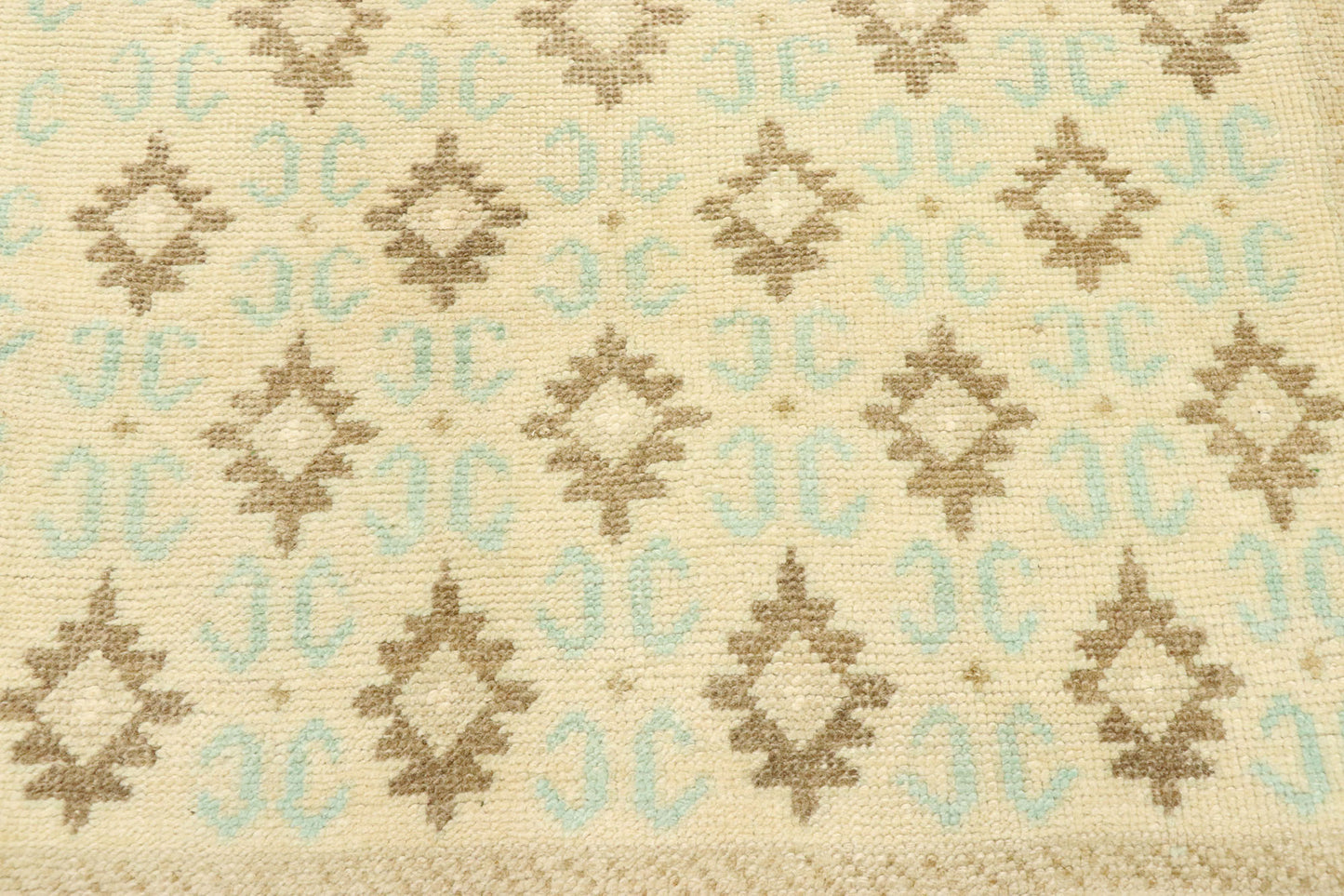 3 x 7 Vintage Turkish Oushak Rug 52986