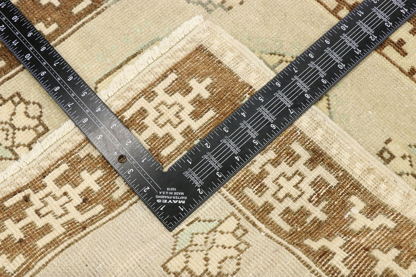 2 x 2 Vintage Turkish Oushak Yastik Rug 53002