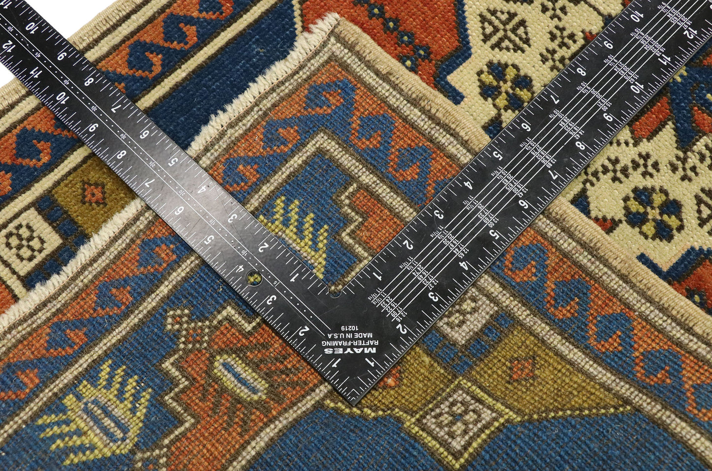 2 x 4 Vintage Turkish Oushak Yastik Rug 53007