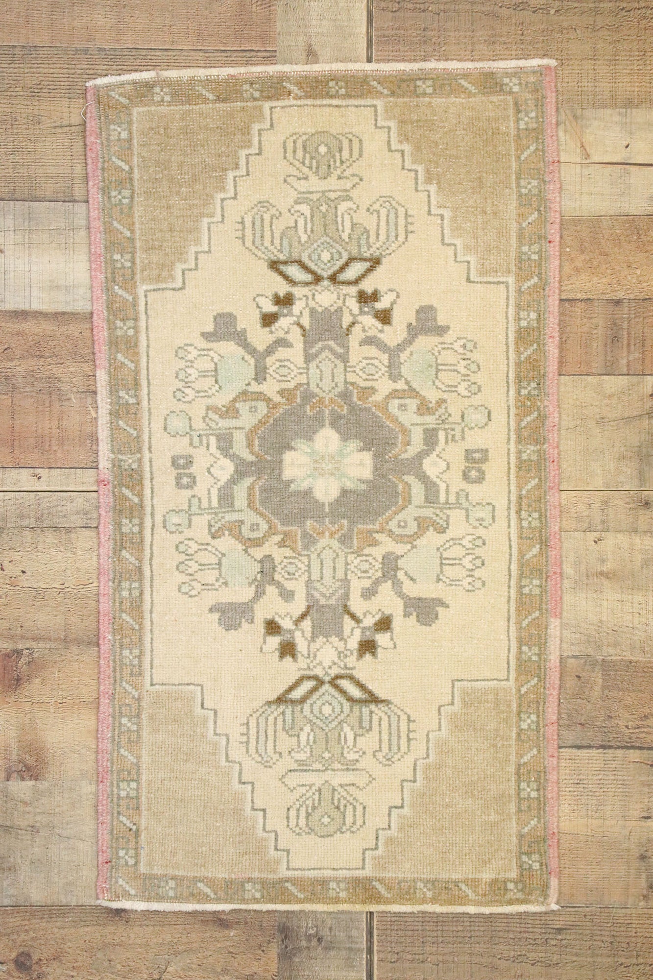 2 x 3 Vintage Turkish Oushak Rug 53016