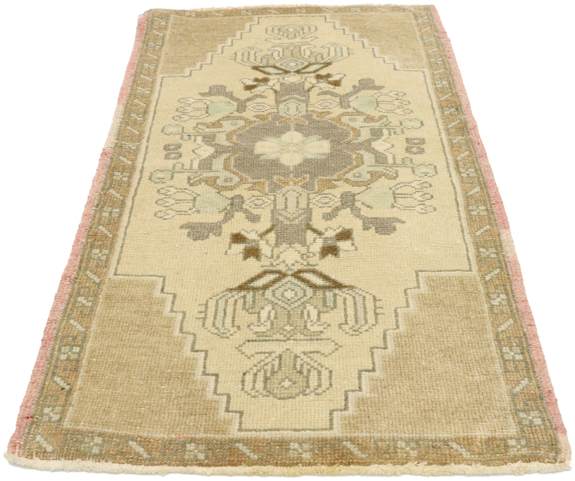 2 x 3 Vintage Turkish Oushak Rug 53016