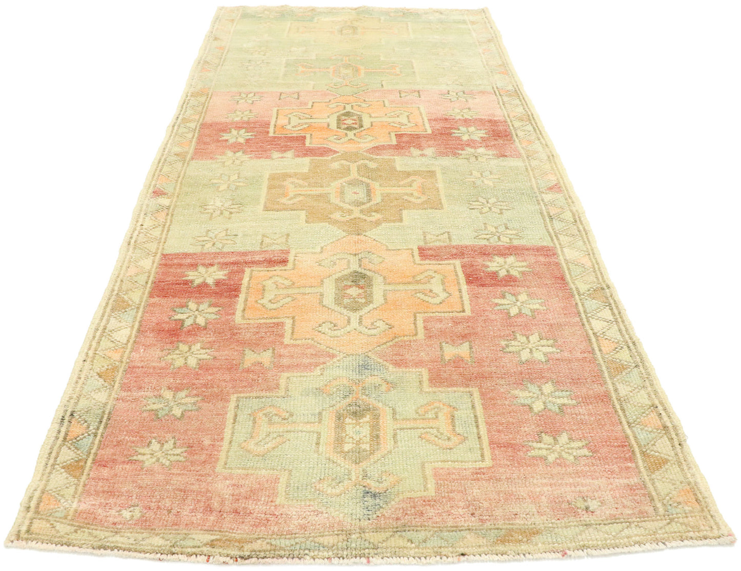3 x 6 Vintage Turkish Oushak Rug 53030