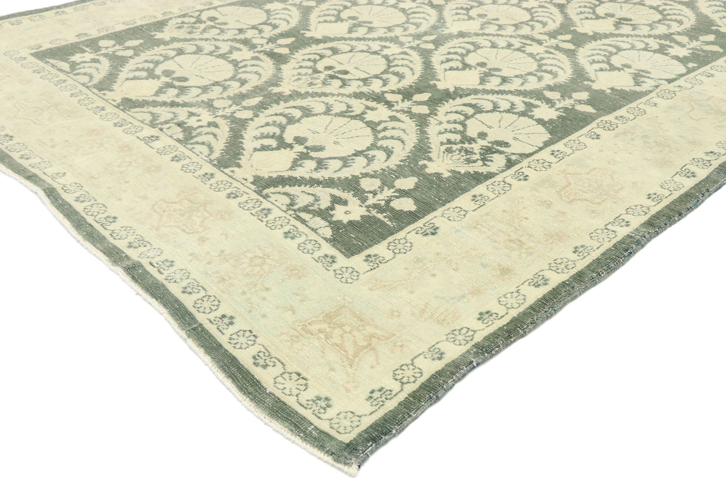 5 x 11 Distressed Vintage Romanian Rug 53033