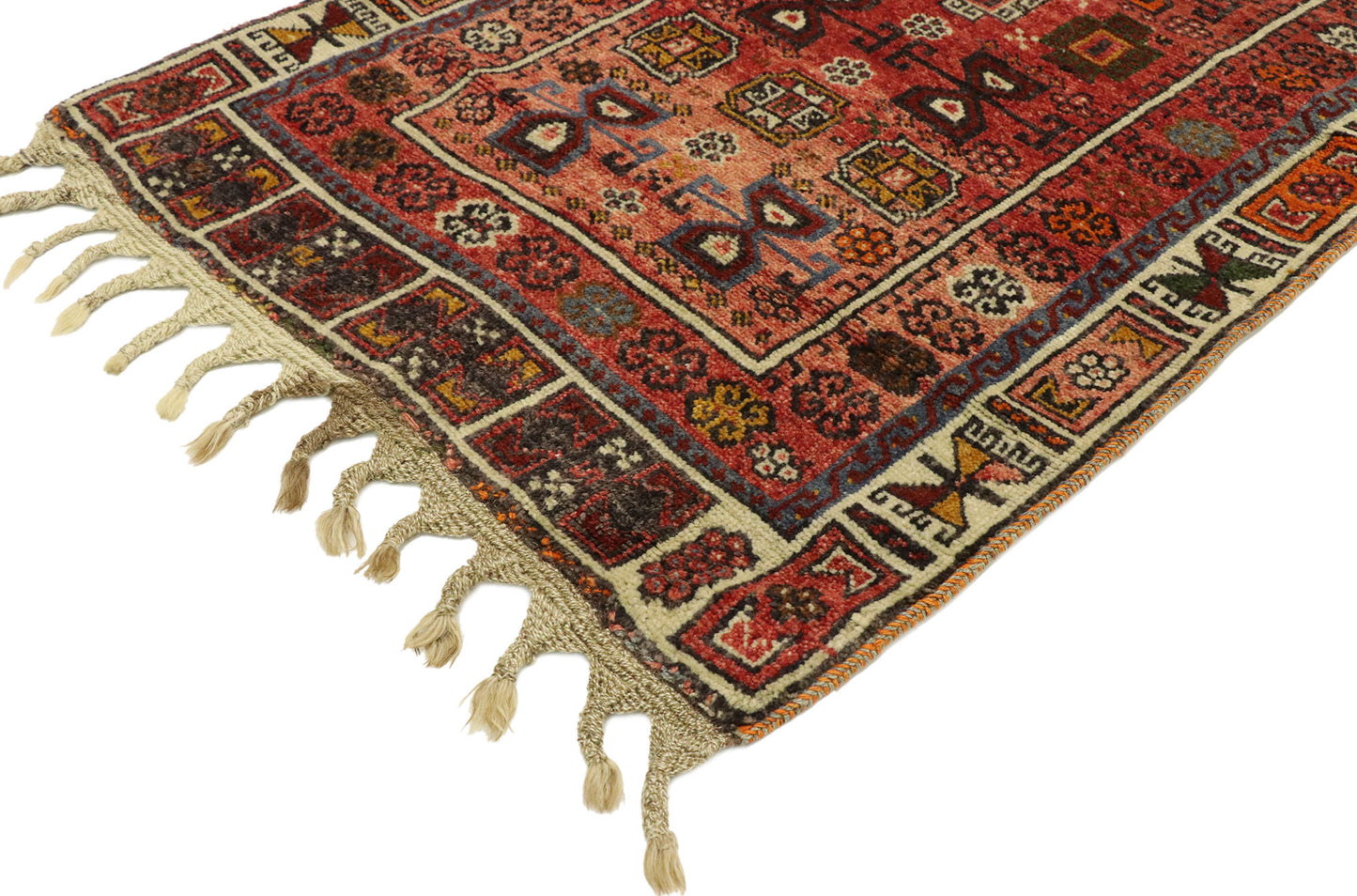 2 x 5 Vintage Turkish Oushak Prayer Rug 53038