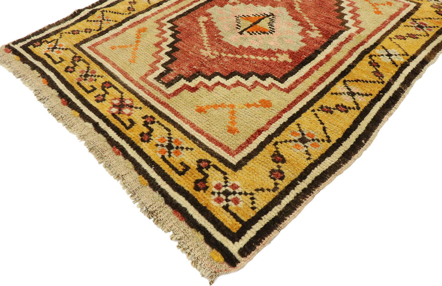 3 x 4 Vintage Turkish Oushak Rug 53040
