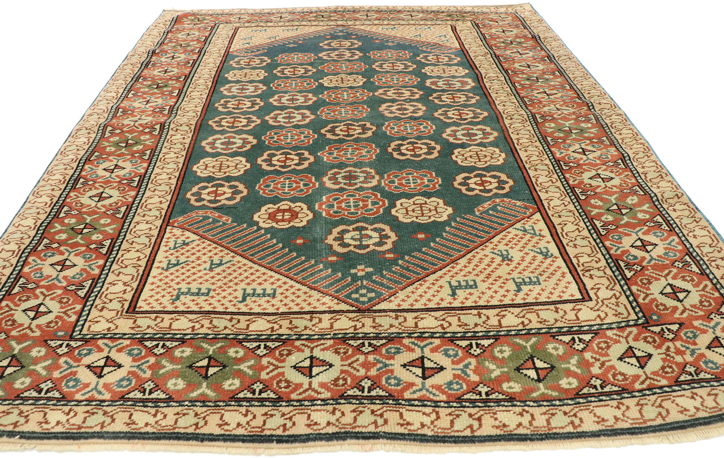 5 x 6 Antique Turkish Oushak Rug 53042