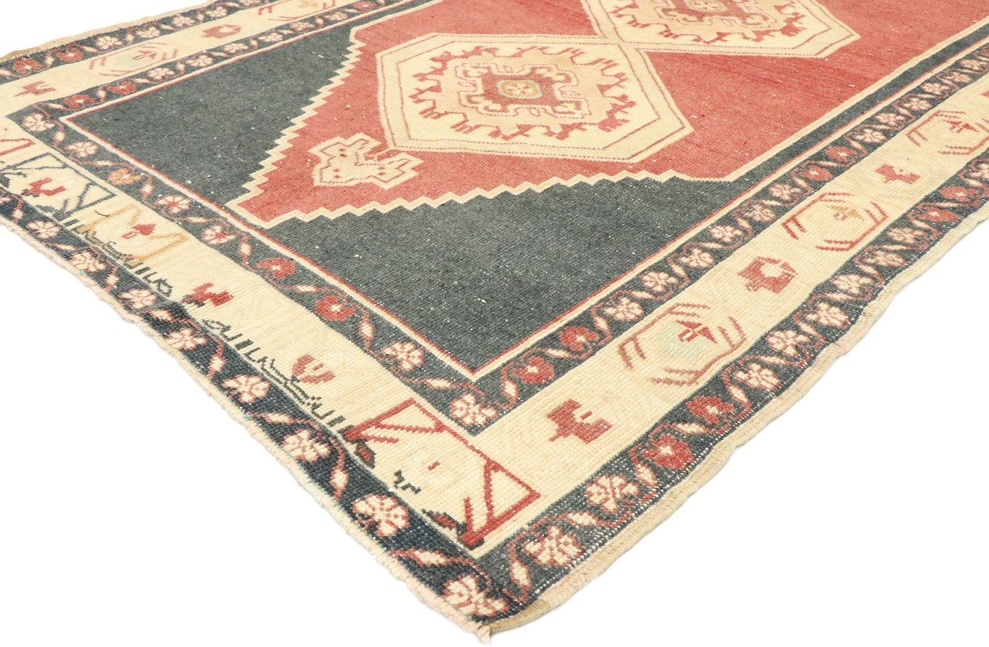 4 x 7 Vintage Turkish Oushak Rug 53043