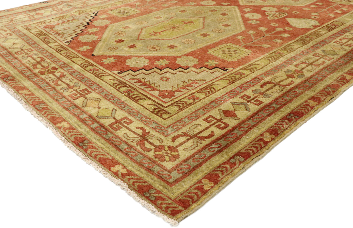 5 x 8 Vintage Turkish Oushak Rug 53044