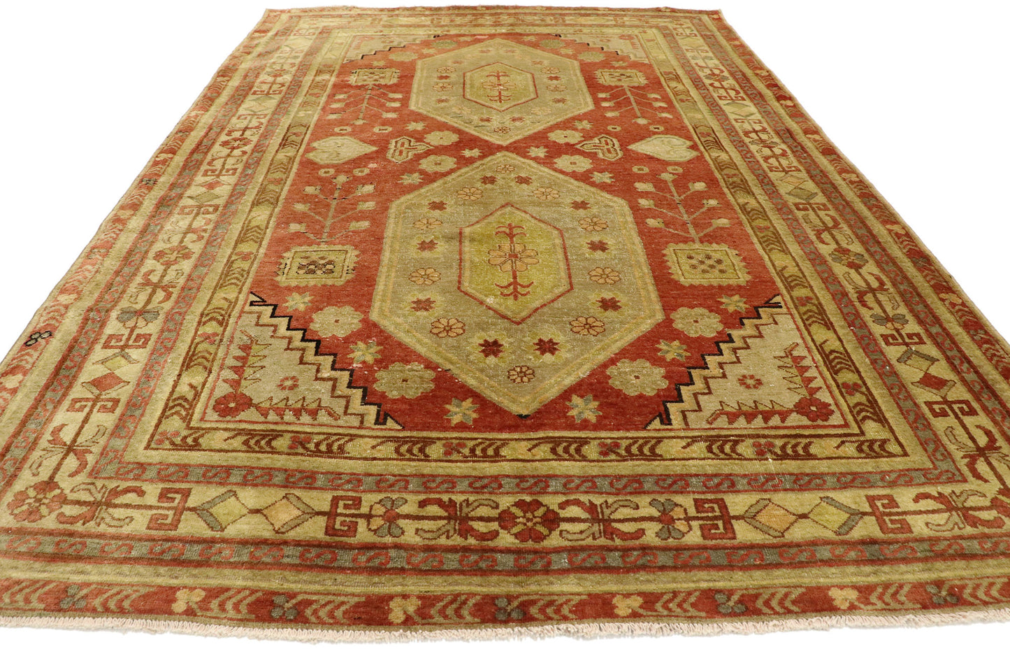5 x 8 Vintage Turkish Oushak Rug 53044