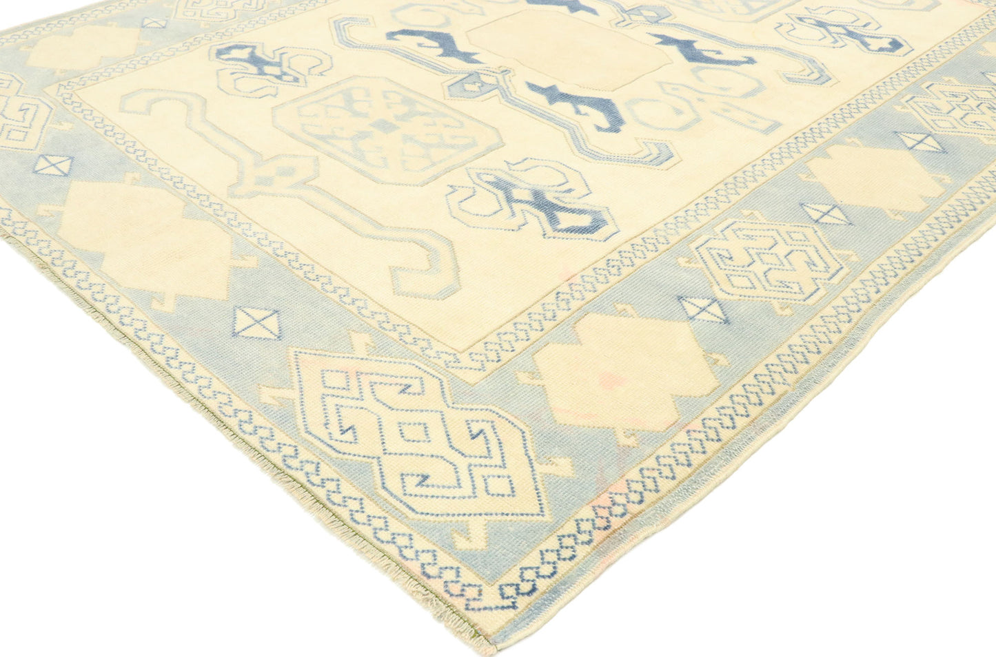 6 x 7 Vintage Turkish Oushak Rug 53053