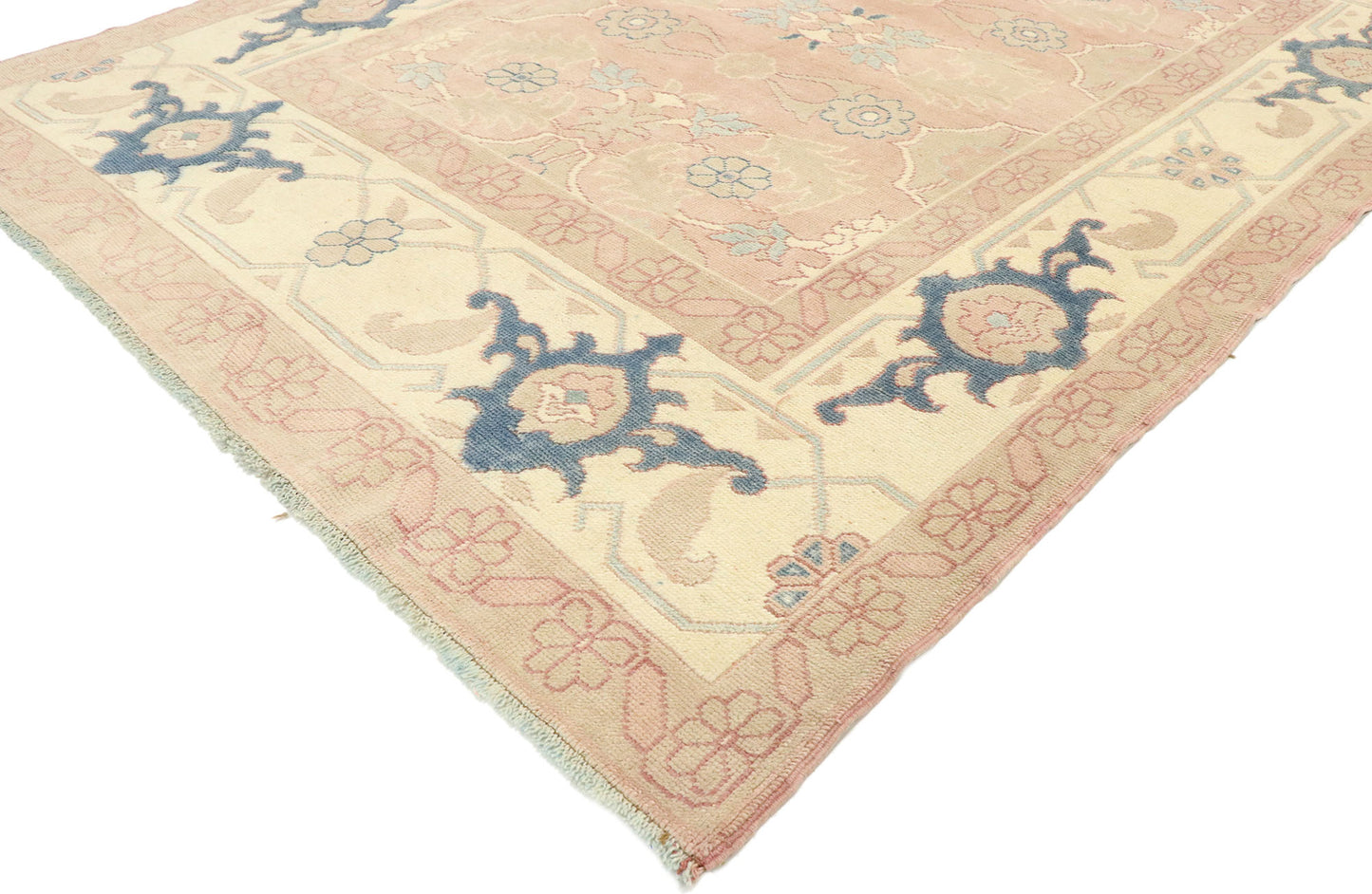6 x 8 Vintage Turkish Oushak Rug 53055