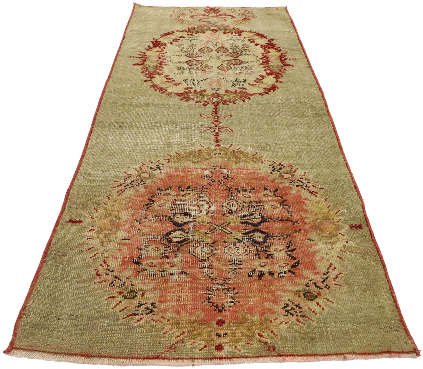 3 x 6 Vintage Turkish Oushak Rug 53061
