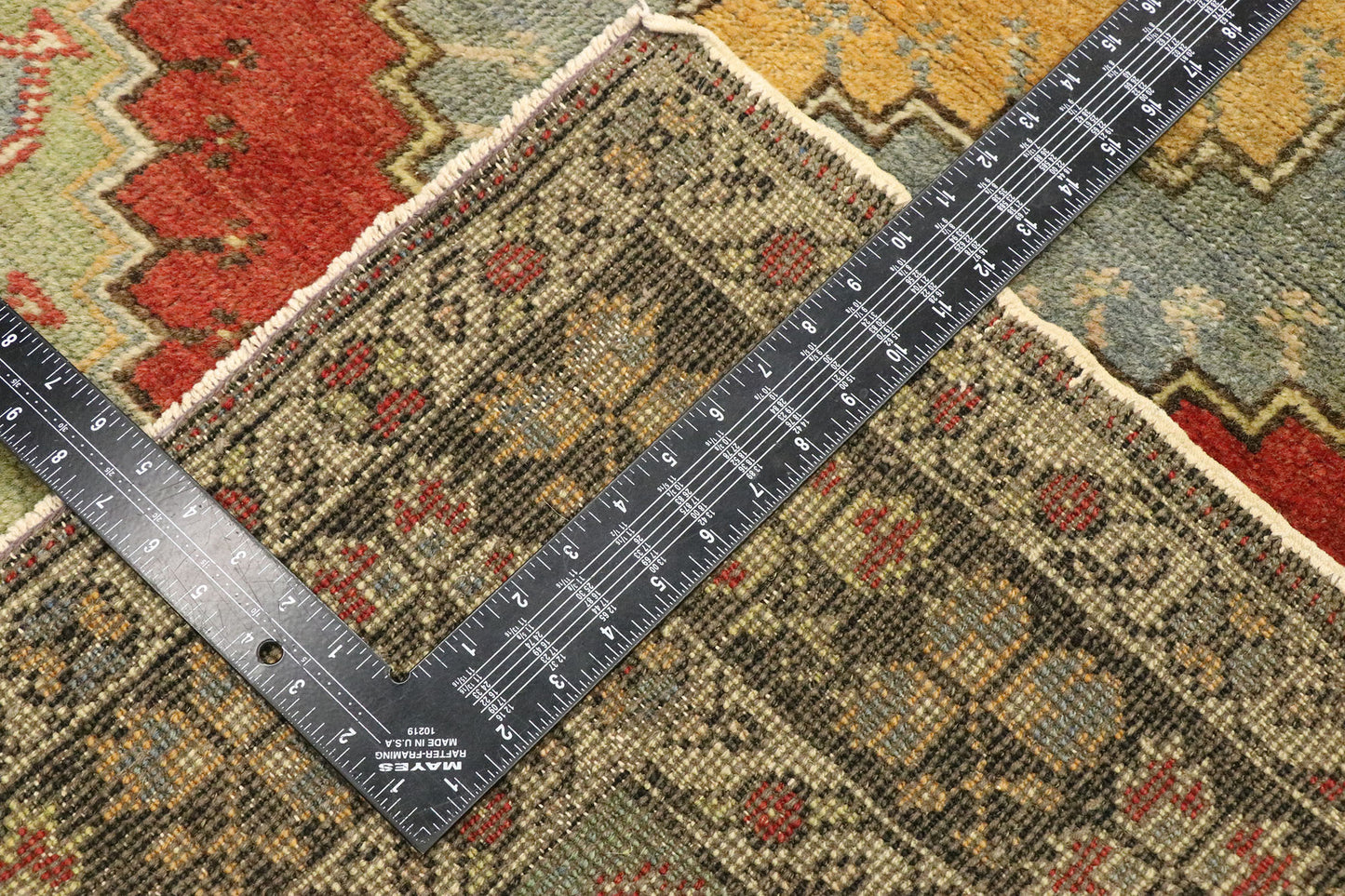 4 x 5 Vintage Turkish Oushak Prayer Rug 53092