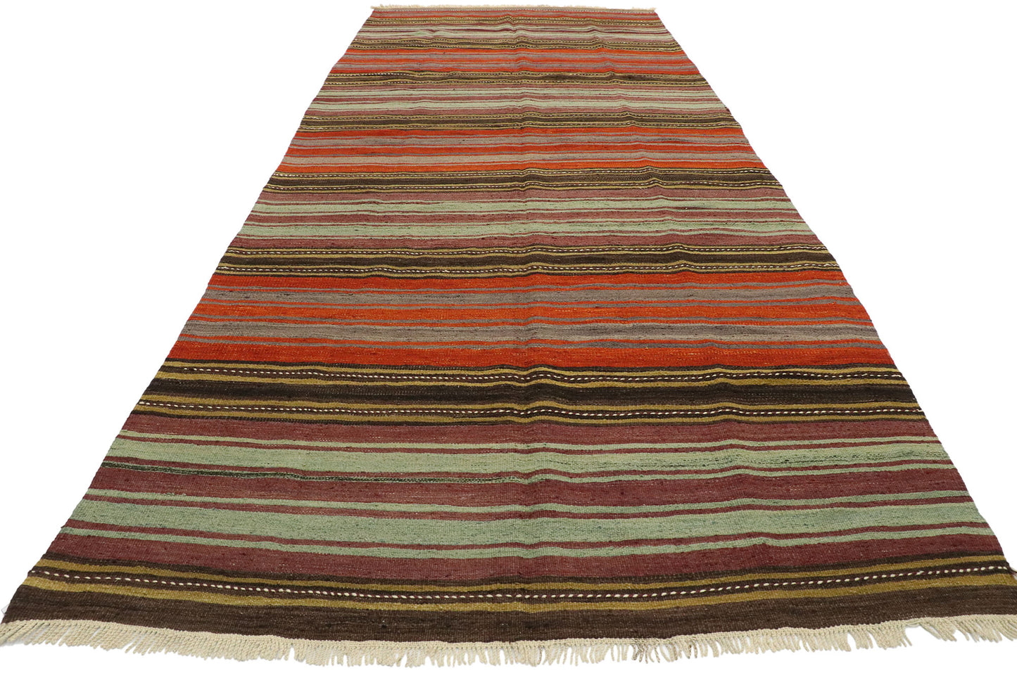 5 x 14 Vintage Turkish Kilim Rug 53114
