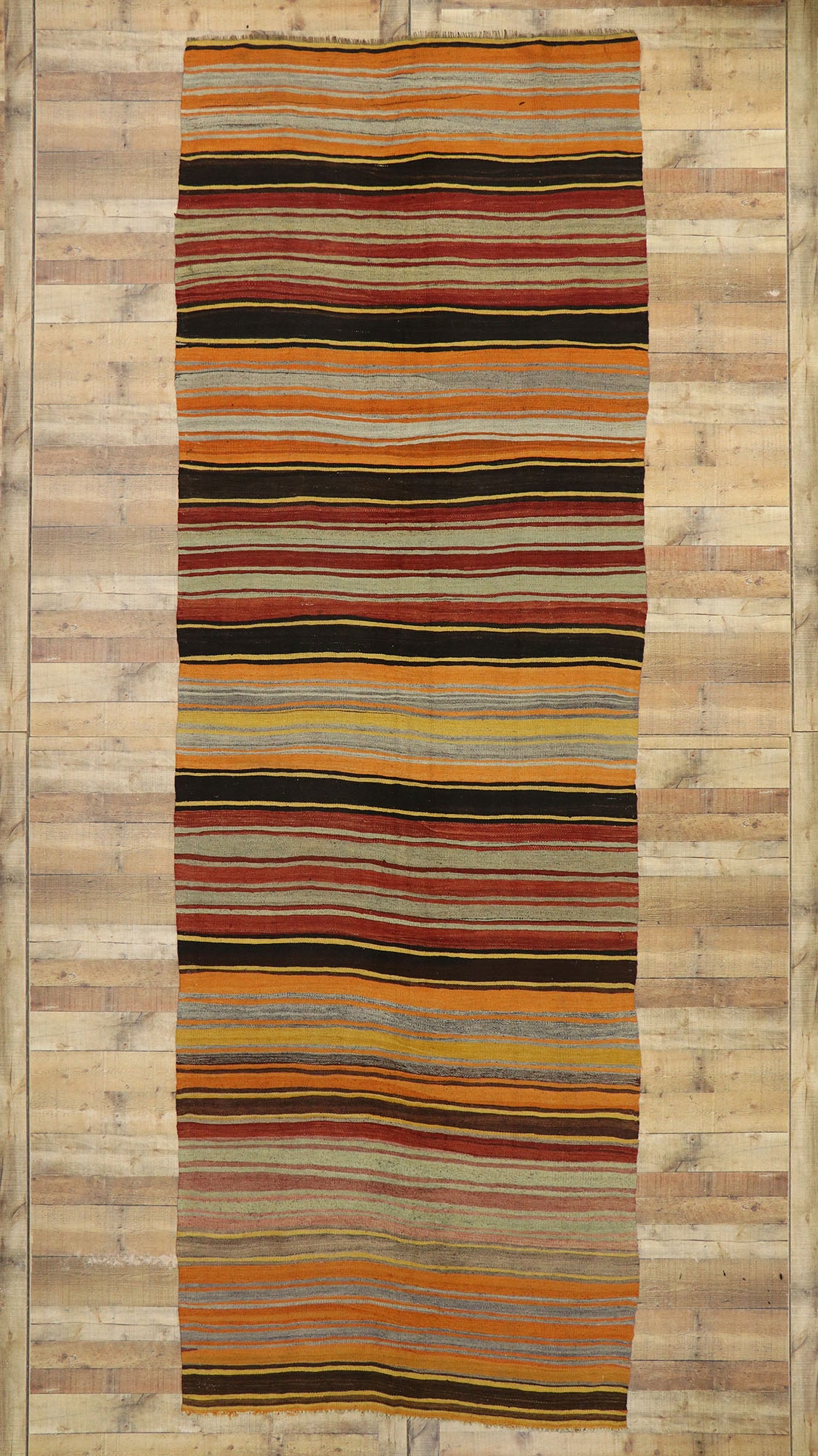 5 x 15 Vintage Turkish Kilim Rug 53117