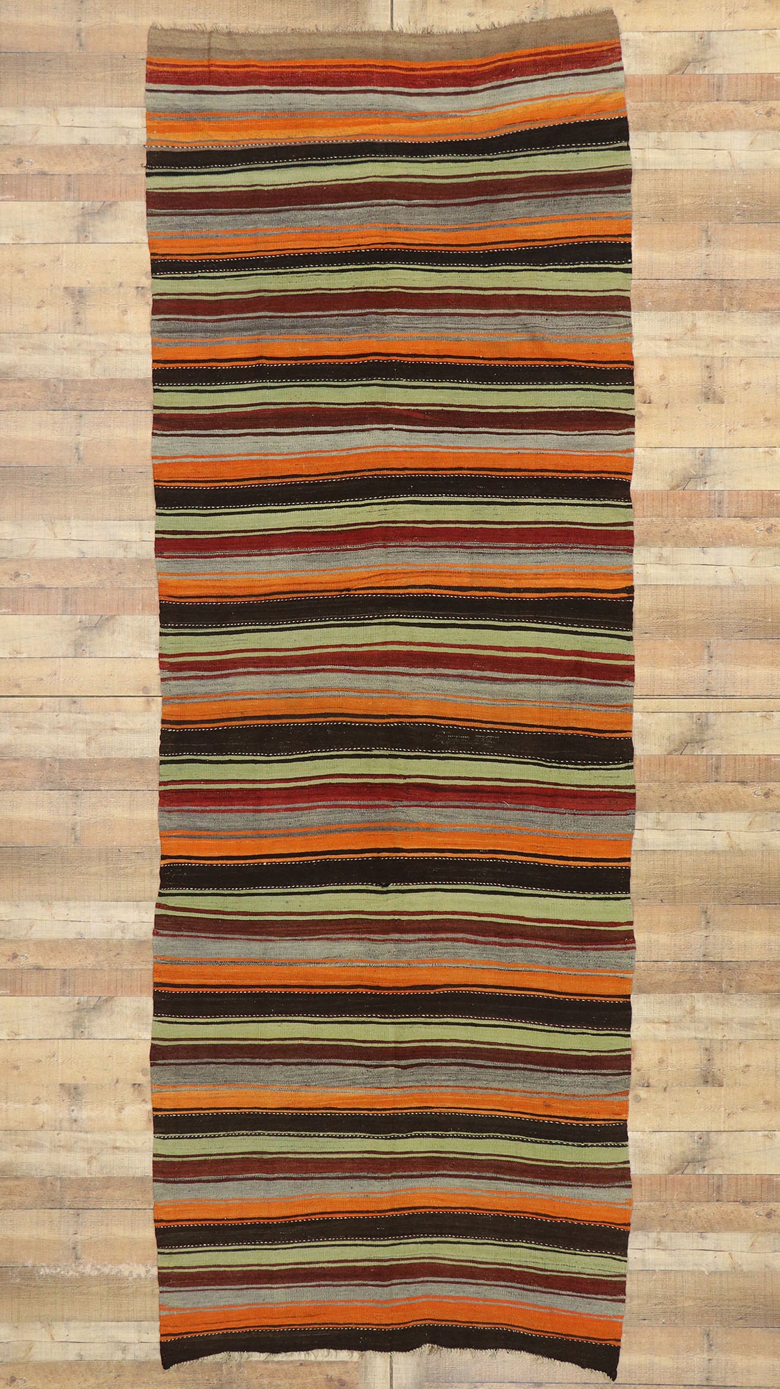 5 x 13 Vintage Turkish Kilim Runner 53123