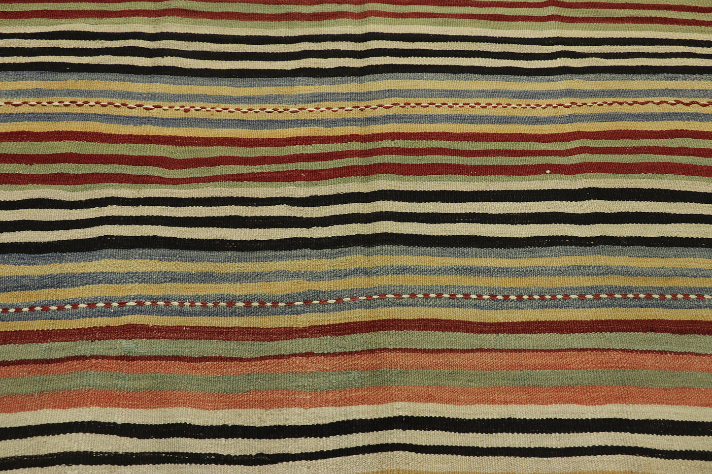 5 x 10 Vintage Turkish Kilim Runner 53137