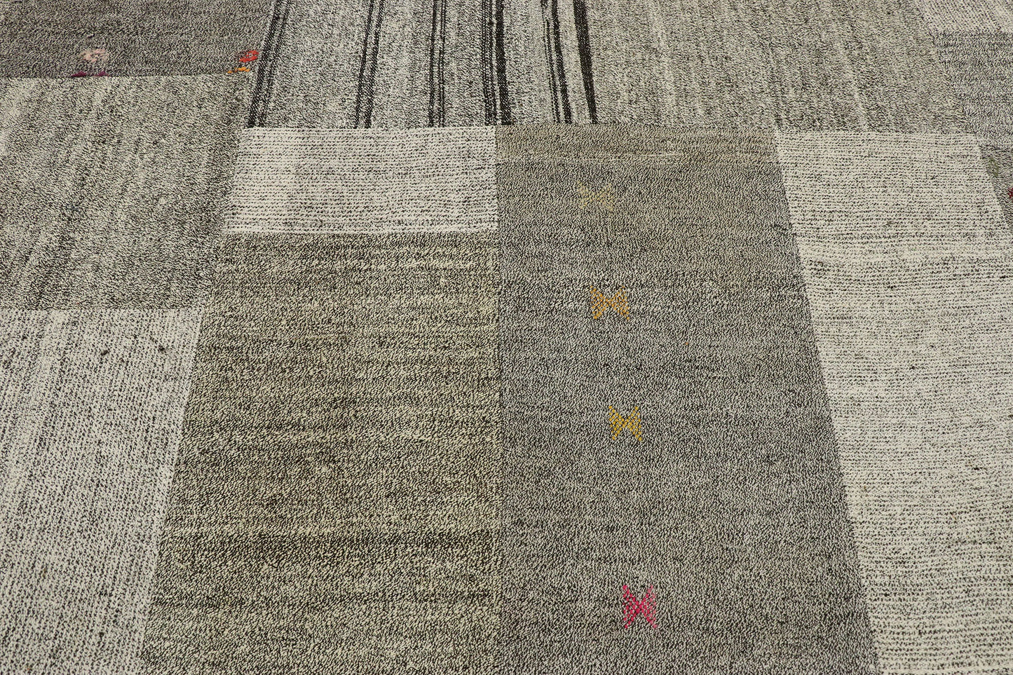 11 x 14 Vintage Turkish Patchwork Kilim Rug 53167