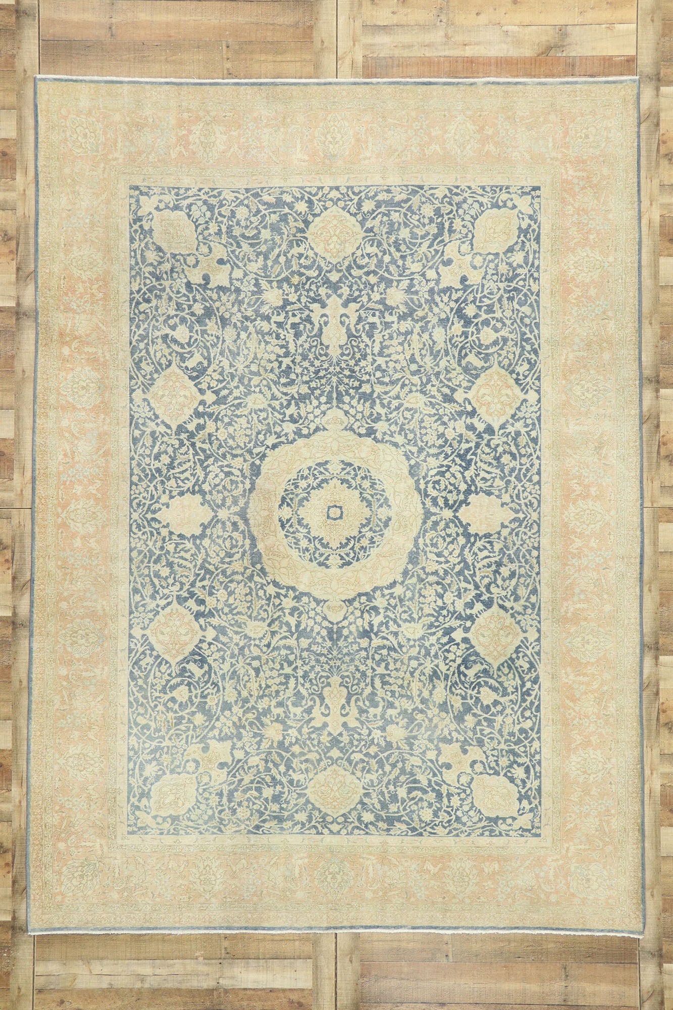 8 x 11 Antique Persian Tabriz Rug 53175