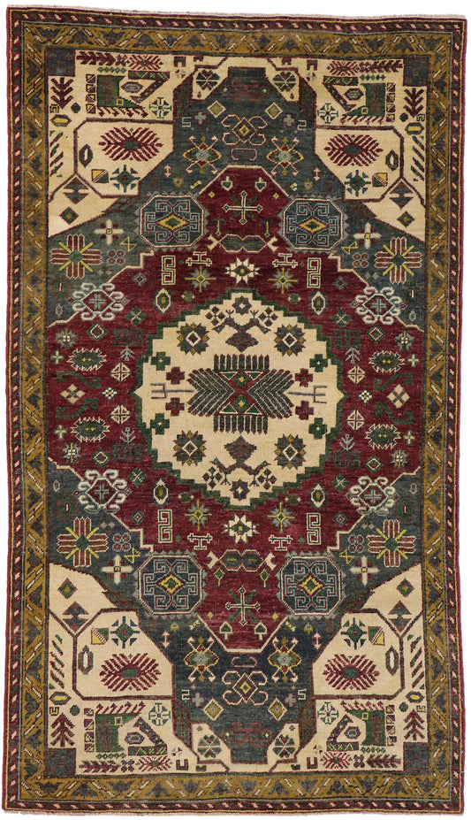 3 x 6 Vintage Turkish Oushak Rug 53177