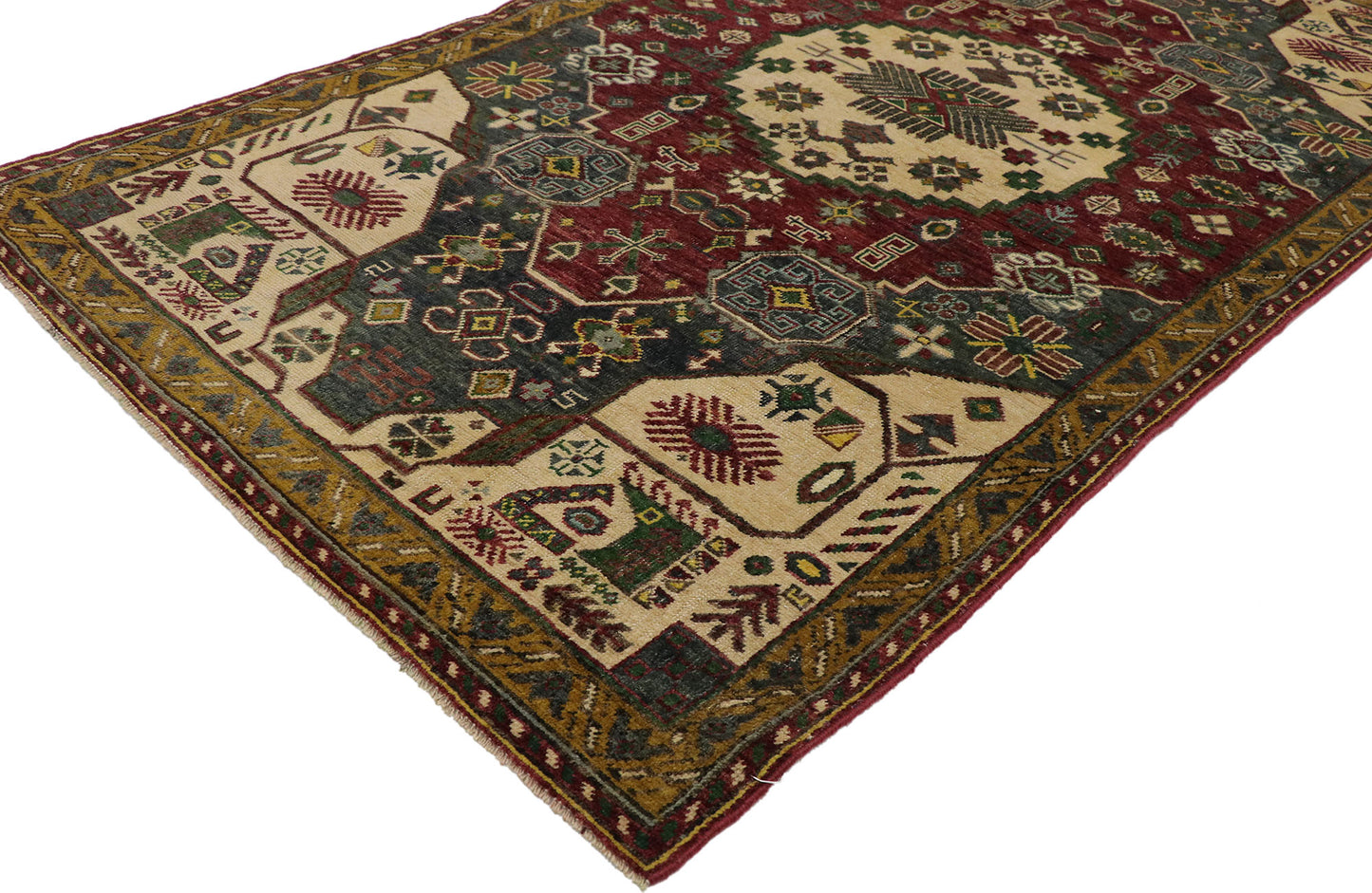3 x 6 Vintage Turkish Oushak Rug 53177