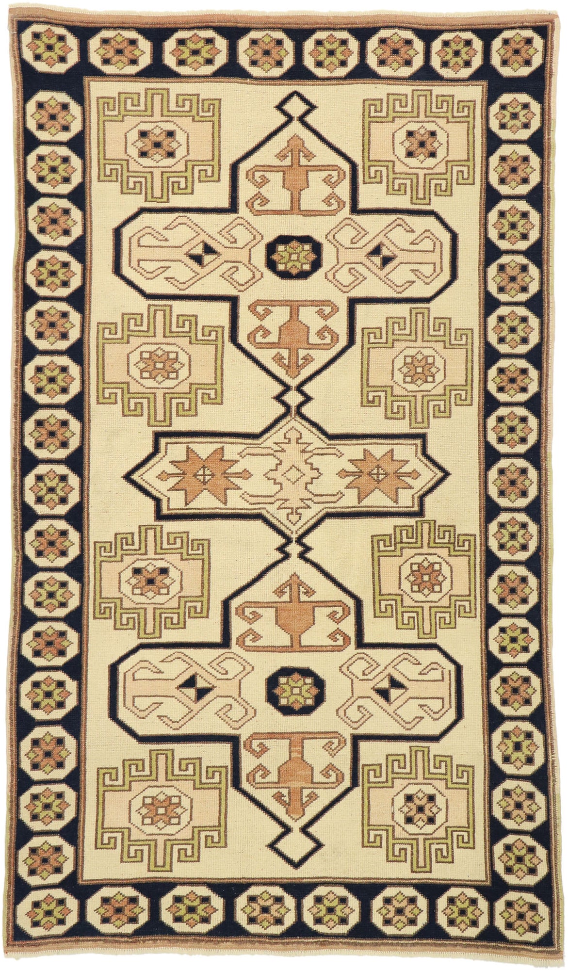 3 x 6 Vintage Turkish Oushak Rug 53183