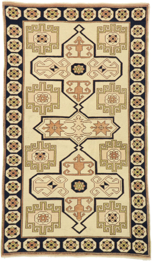 3 x 6 Vintage Turkish Oushak Rug 53183