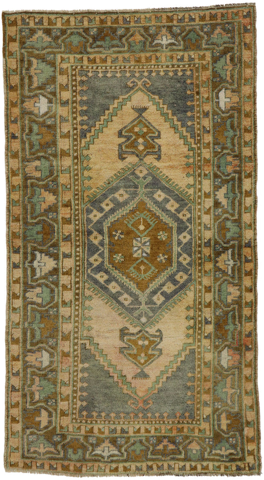 3 x 6 Vintage Turkish Oushak Rug 53184