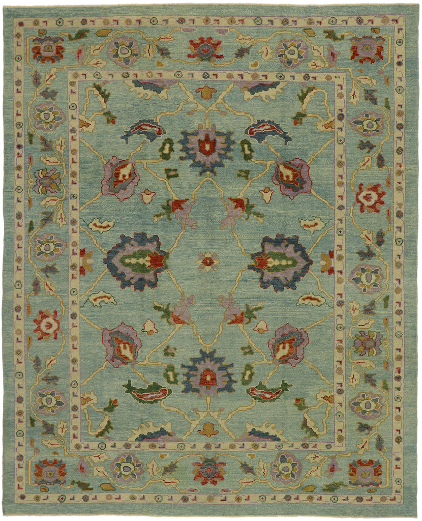 9 x 11 Contemporary Turkish Oushak Rug 53205