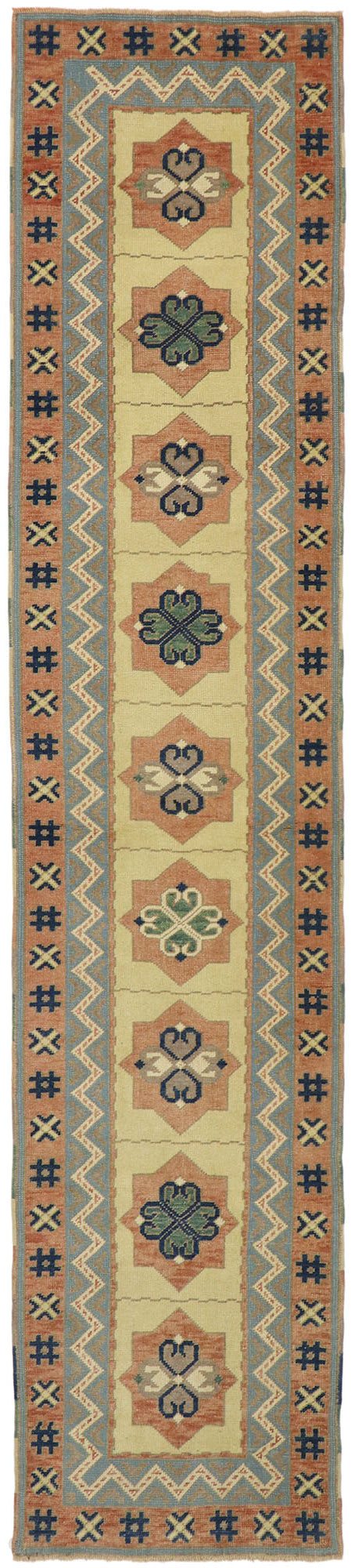 3 x 12 Vintage Turkish Oushak Runner 53214