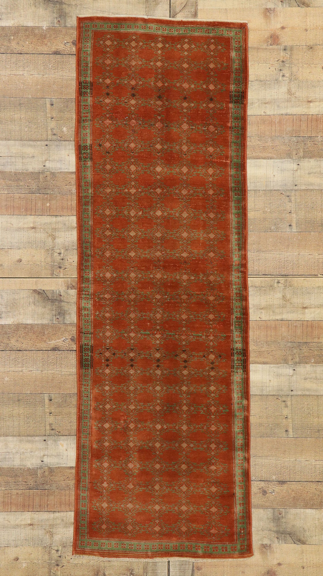 2 x 7 Vintage Turkish Oushak Runner 53215