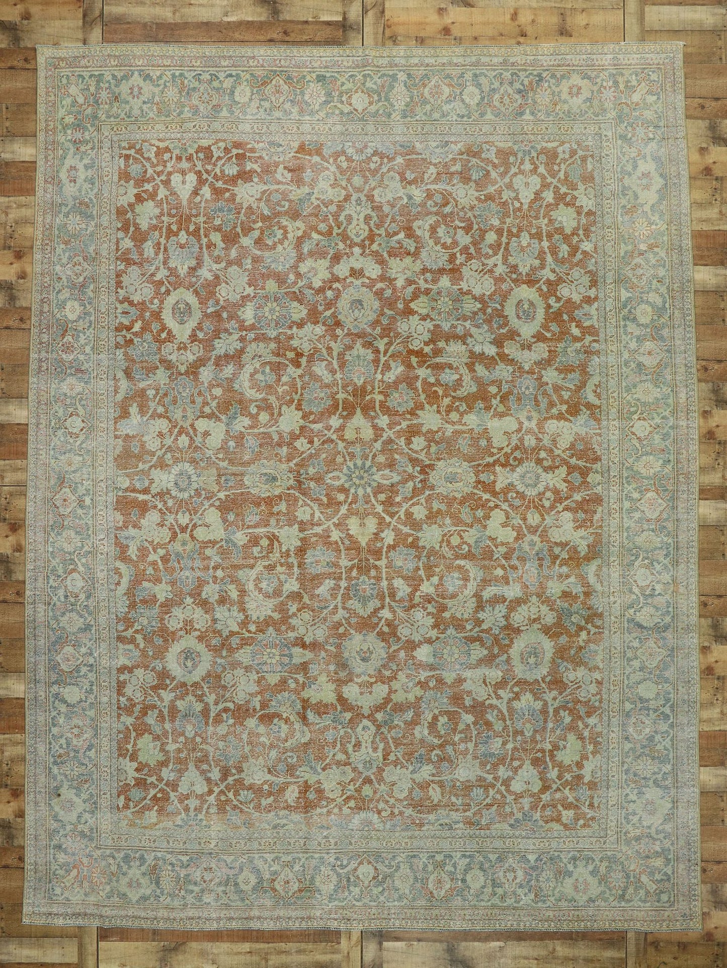 10 x 13 Antique Persian Mahal Rug 53217