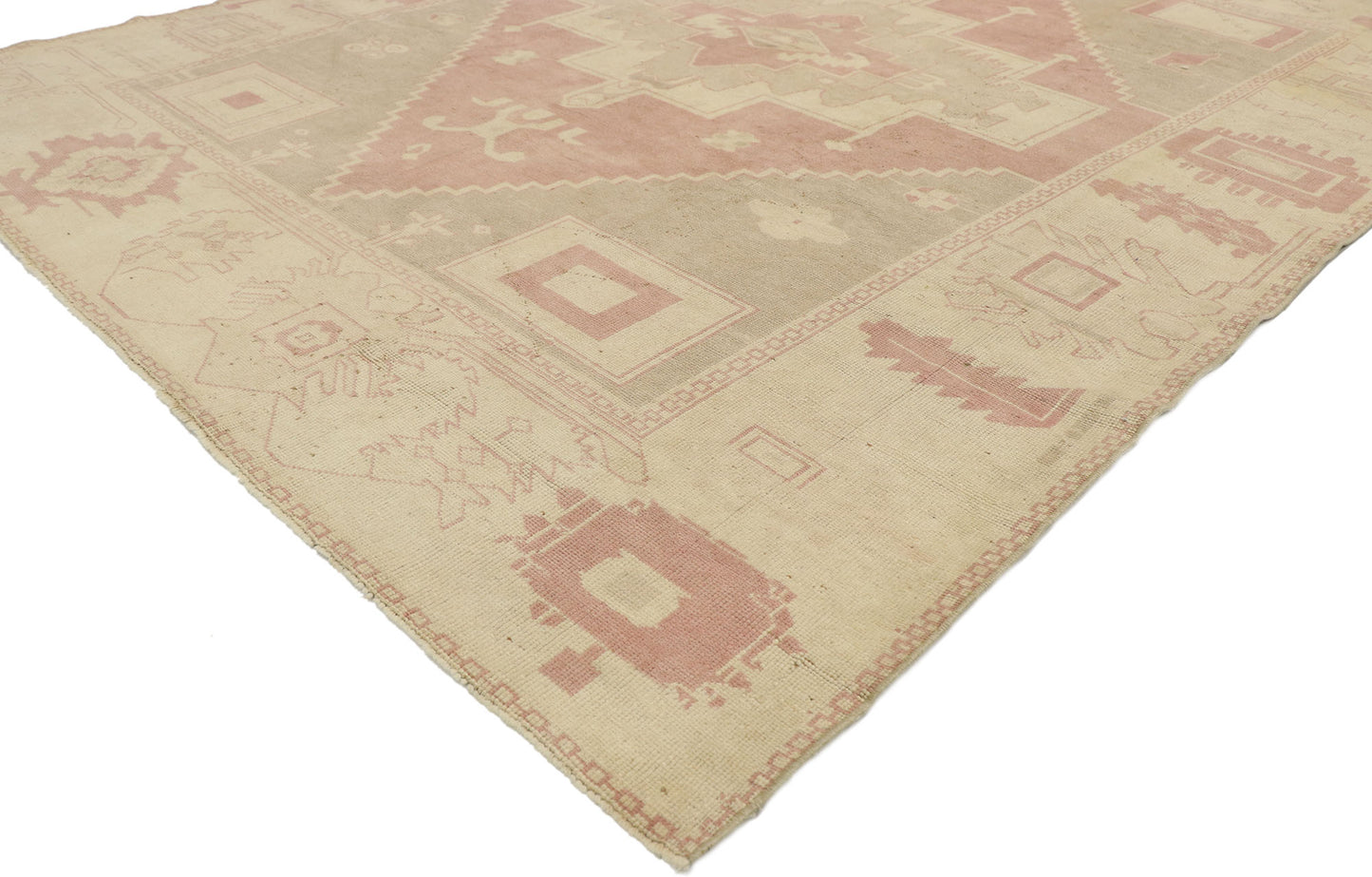 7 x 9 Vintage Turkish Oushak Rug 53229