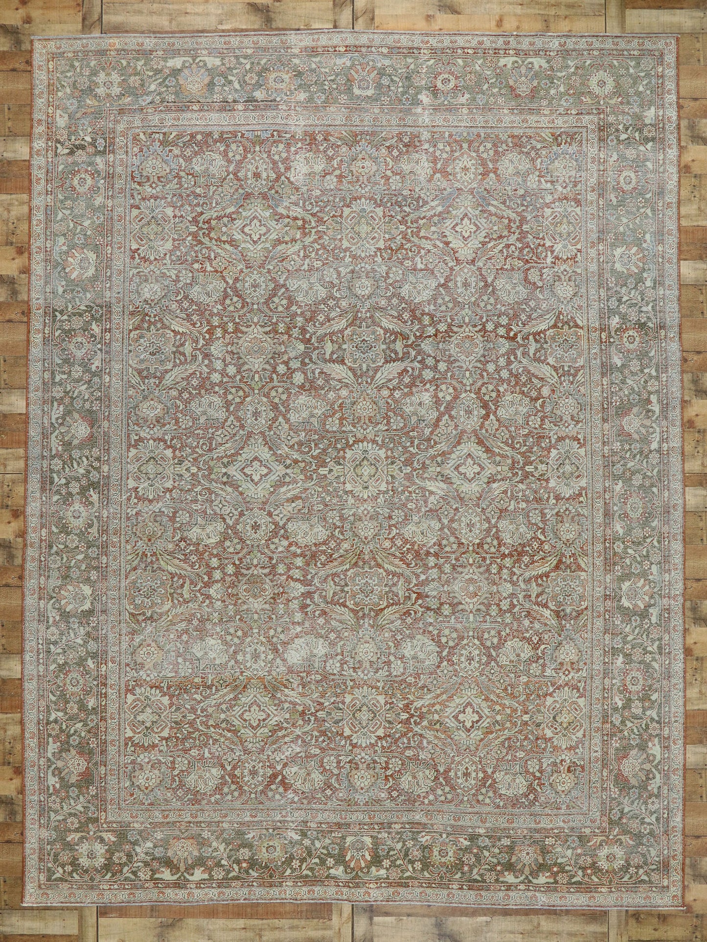10 x 14 Antique Persian Mahal Rug 53232